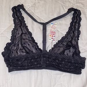 Grey Polka Dot Bralette